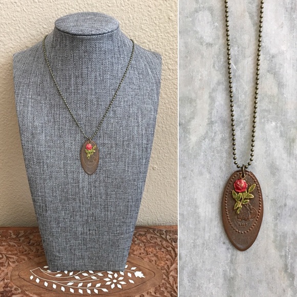 Disney Jewelry Pressed Penny Necklace Poshmark